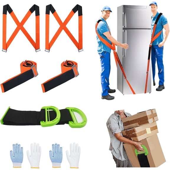 Moving Straps Lifting(Padded) one Person 2-Person Lifting and Moving System Appliance,for Harness Moving Mattress Couch Furniture Heavy Things,Suitable Professional Moving Body Strap Wrist Strap