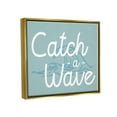 thumbnail image 4 of Stupell Industries Catch a Wave Phrase Landscape Painting Gold Floater Framed Canvas Art Print Wall Art, 31 x 25, 4 of 10