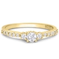 thumbnail image 5 of SuperJeweler Three Diamond Plus Promise Ring In Yellow Gold For Women, 5 of 8