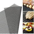 thumbnail image 2 of Grill mesh mat - Set of 5 Non Stick BBQ , Heavy Duty, Reusable Grilling mats, Easy to Clean - Works on Gas, Charcoal, Pellet Grill - 15.75 x 13 in, Black, 2 of 4