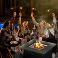 thumbnail image 5 of Four Seasons Courtyard Dual Heat 50,000 BTU Square Gas Tabletop Fire Pit, 5 of 12