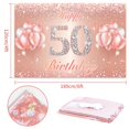 thumbnail image 2 of Fondo De Cartel De Feliz Cumpleaños Número 50 - 50 Suministros De Decoración Para Fiesta De Cumpleaños Para Mujeres O Hombres - Oro Rosa 4 X 6 Pies, 2 of 5