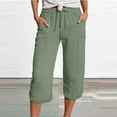 thumbnail image 2 of Women Fashion Straight Leg Casual Pants High Waist Sports Loose Pants, 2 of 5
