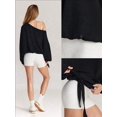 thumbnail image 5 of Women'S Sweatshirts Oversized Off the Shoulder Pullover Tops Casual Long Sleeve Comfy Fall Outfits Black L, 5 of 9