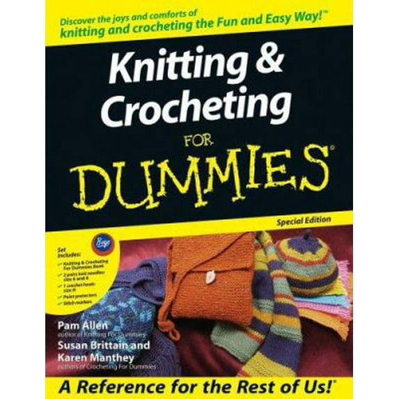 Pre-Owned Knitting & Crocheting for Dummies (Paperback) 0764584537 9780764584534
