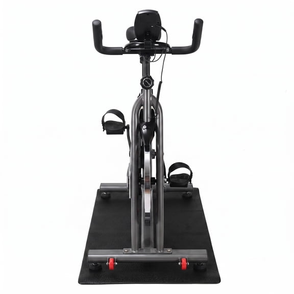 Airfind 47 Inch Long Thicken PVC Equipment Mat for Treadmill and Exercise Bike to Protect Home and Gym Wood Floors, Black