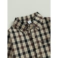 thumbnail image 6 of Wassery Toddler Boys Shirts Long Sleeve Plaid Turn-Down Collar Button Down Shirts Infant Baby Boys Fall Winter Casual Tops, 6 of 8
