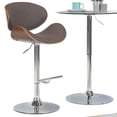 thumbnail image 2 of Trent Home 32.7" Mid-Century Metal Adjustable Height Lift Bar Stool in Brown, 2 of 9