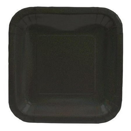 - Pack of 96 Black Glitz Prismatic Square Halloween Party Luncheon Paper Plates 7