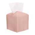 thumbnail image 4 of Cateissary Soporte para caja de pañuelos, cubierta impermeable de PU, caja de papel, contenedor, oficina, Hotel para dormitorio, sala de estar, Decoración del hogar Rosa, 4 of 6
