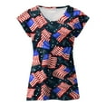 thumbnail image 6 of Women's elegant short-sleeved blouse V-neck casual T-shirt summer shirt Ladies T-shirt Short Sleeve Ms. T-shirt Blue S, 6 of 6