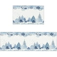 thumbnail image 2 of Christmas Winter Kitchen Rugs and Mats Set of 2 New Year Abstract Snowflake Elk Blue Xmas Kitchen Mat,Non-Slip Area Runner Rug,Washable Floor Mat for Home Dining Room Office 17x30in+17x47in, 2 of 6