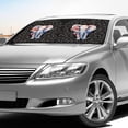 thumbnail image 4 of Xoenoiee Elephant Floral Leaf Black Car Sun Shade for Windshield, Sun Visor Front Windshield Sunshade, Windshield Cover, Automotive Interior Sun Protection, Foldable, 4 of 6