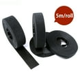 thumbnail image 1 of Black Cable Ties Reusable Loop Bundle Self Adhesive Nylon Strap Organizer Clip Wire Holder Management Fastening Tape DIY width 10mm 3 rolls, 1 of 5