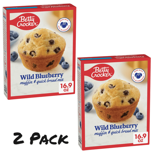 ( 2 Pack ) Betty Crocker Wild Blueberry Muffin and Quick Bread Mix, 16.9 oz.