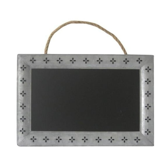 Cheungs Rattan  Rectangular Chalk Board with Galvanized Metal Frame - Silver-Black