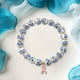 thumbnail image 5 of Pulsera de lazo rosa para la concienciación sobre el cáncer de mama | Joyería solidaria con cuentas de vidrio tejidas y diseño de corazón | Símbolo de apoyo y esperanza, 5 of 6