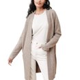 thumbnail image 2 of Suéter de lana con parte superior abierta, suéter elegante de color sólido, top de punto de moda para mujer, 2 of 5