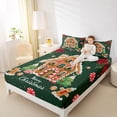 thumbnail image 4 of Castle Fairy Kawaii Gingerbread Man 4-Piece Full Size Sheets for Preppy Children Teens,Merry Christmas Bed Sheets,Happy New Year Lightweight Sheet Sets,Super Cozy Room Decor, 4 of 7