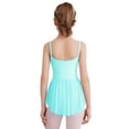 thumbnail image 5 of TiaoBug Kids Girls Gymnastics Leotard with Tutu Skirt Ballerina Dress Ballet Dance Practice Outfits Light Green 16, 5 of 6