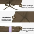 thumbnail image 5 of SDJPOI Swing Replacement Cushion for Outdoor Bench, 4" Thick Waterproof 2-3 Seater Garden Porch Seat Cushion with Backrest, Outdoor Swing Cushions for Outdoor Furniture (Coffee,40*40in), 5 of 6
