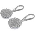 thumbnail image 1 of 2 Pack Embrasses de Rideau Magnétique, Embrasse de Rideau Fleur Cristal Scintillante, 1 of 4