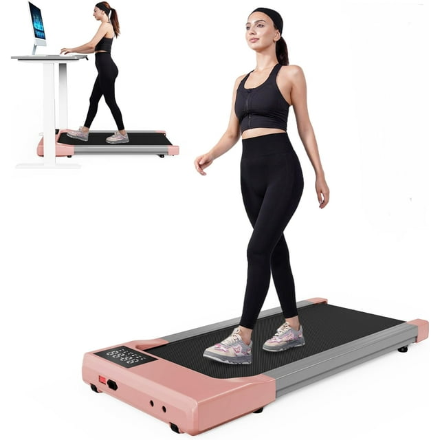 Upgraded Walking Pad 2 in 1 Under Desk Treadmill,Running Jogging Machine with Remote Control for Home Office, Lightweight Portable Desk Treadmill Installation Free