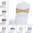 thumbnail image 4 of Jiaroswwei Chair Sashes Bows Premium Stretch Chair Cover Band with Buckle Slider Universal Elastic Chair Ties for Romantic Wedding Party Ceremony Reception Banquet Home Decoration, 4 of 8