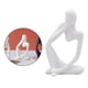 thumbnail image 2 of Escultura de pensador abstracto, artesanía, figuras, estatuas, decoración para el hogar y la oficina, regalos Blanco Derecha, 2 of 9