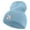 Lt Blue, variant on Cute Boxing Gloves to Cancer Day Embroidered 8 inch Acrylic Short Beanie - Grey OSFM