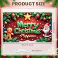 thumbnail image 2 of Red Background Merry Christmas Banner Green Lettering Christmas Display Gold Stars Santa Claus Design Xmas Backdrop for Christmas Party Holiday Decoration Family Party, 2 of 9
