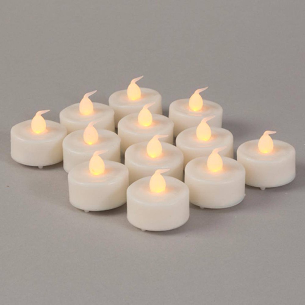 Gerson 43311 1.5" Battery Operated Bisque Tea Light LED with Timer