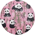 thumbnail image 2 of Round Braided Placemats Set of 4,Cute Panda Washable Dining Table Durable PVC 15 Inch Non-Slip Heat Resistant Place Mats for Table Decor Home Decor, 2 of 7