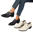 thumbnail image 6 of Willtoo Women's Low Chunky Block Heels Pumps Decor Comfortable Slip-on Heeled Loafers Evening Party Dress Shoes for Office Business, 6 of 6