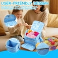thumbnail image 4 of NUAHRHY Large Knitting Bag Crochet Bag Organizer Waterproof Oxford Yarn Storage Tote for Knitting Needles and Hooks Blue, 4 of 10