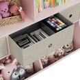 thumbnail image 6 of Kids Bookshelf and Toy Storage Organizer with 3 Movable Drawers, Floor Storage Cabinet Toy Chest with 4 Cubbies, Multifunctional Storage Chest for Nursery, Playroom and Bedroom, 6 of 9