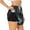 Black, variant on Artistic Moon Valley Wolf Printed 2 in 1 Women's Workout Shorts for Athletic Gym Running Shorts with Phone Pockets-XX-Large