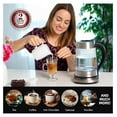thumbnail image 5 of Drevy Glass Electric Kettle Hot Water Boiler 1.7 Liter ProntoFill Tech Portable Kettle w/ Set Temperature Control, 1500W Keep Warm BPA w/ Stainless Steel Base & Tea Maker Infuser - Silver KG733S, 5 of 8