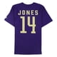 thumbnail image 2 of Camiseta Gráfica G-III Sports Jones 14 Morado Grande Hombre, 2 of 2