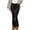H08# Black, variant on Women's Fold Over Flare Leggings High Waisted Leopard Print Yoga Pants Y2K Casual Wide Leg Flared Bootcut Leggings Gray,S