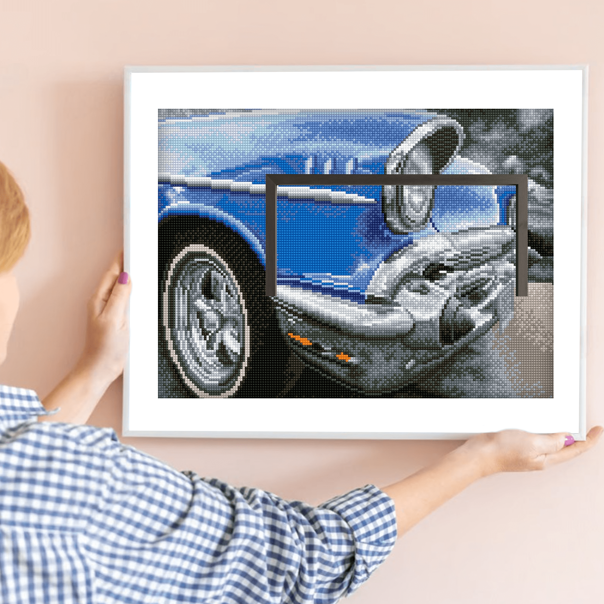 Diamond Dotz 50's Classic Car Diamond Painting Kits for Adults - Diamond Art Kits a Relaxing Creative Craft Kit with Dotz Gems 17.9"x14"