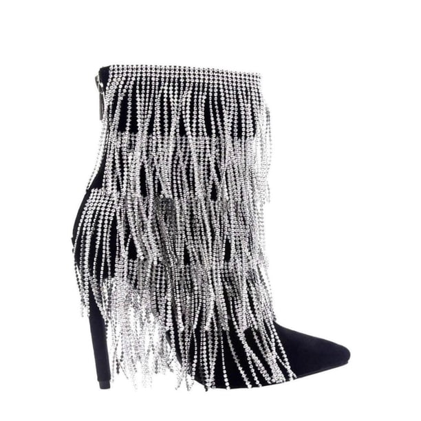 Botin Zapatilla de tacon para Dama Hanna MX Luster Black