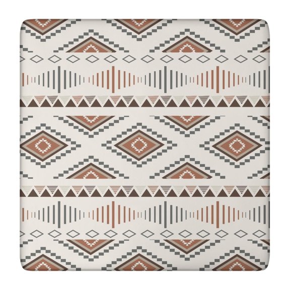 Washable bohemian style square tablecloth with elastic hem, designed for dining tables and card tables