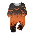 thumbnail image 3 of Halloween Family Pajamas Set Long Sleeve Crew Neck, Soft Matching Halloween Pajamas with Bat Pumpkin Print, Spooky Family Halloween Pajama Set Sleepwear, 3 of 4