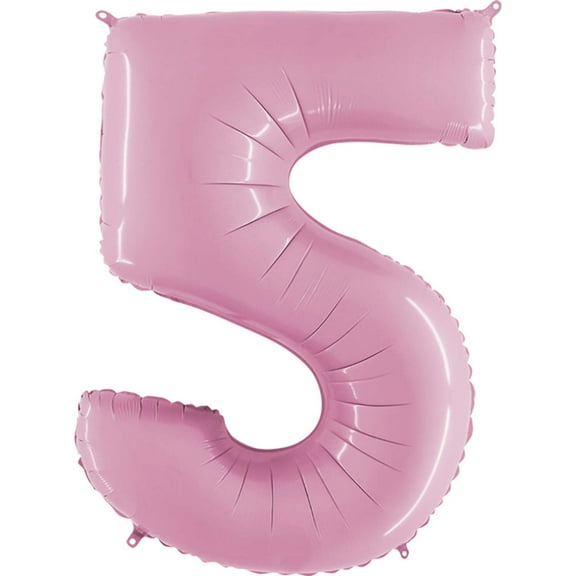 40 inch Number 5 - Pink Foil Mylar Balloon - Party Supplies Decorations