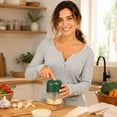 thumbnail image 5 of Electric Garlic Chopper, 2026 New Mini Food Processor & Food Chopper for Kitchen, Portable Cordless Garlic Mincer with Stainless Steel Blades, Small Vegetable Chopper for Onion Salad, 5 of 6