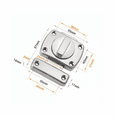 thumbnail image 2 of Pestillo De Puerta Acero Inoxidable Con Tornillos 2 Pcs, Plata, 2 of 5