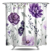 Waterproof Pioneer Shower Curtain 84x72 Inch Polyester Unique Colorful Floral Shower Curtain for Bathroom Hotel Home Decor with 12 Plastic Hooks