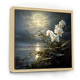 thumbnail image 2 of Designart "Orchids In Moonlit Waterscape I" Orchids Floater Framed Wall Art Living Room, 2 of 5
