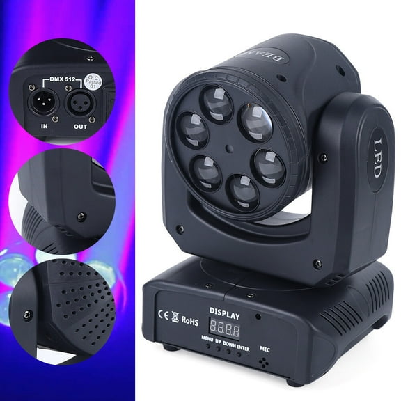 1500W 4 in 1 Bee Eye Moving Head Lamp Stage Lighting 6 LED Beam RGBW Disco Party DJ Spot Light